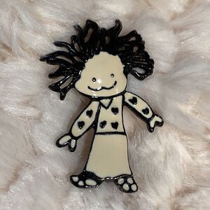 Vintage Wild Child Steinmetz Brooch SFJ Enamel Pin Signed